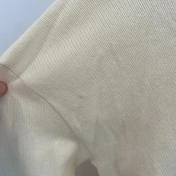 Linda Lundstrom Womens Cream Wool Blend Tunic Sweater - Picture 6 of 9